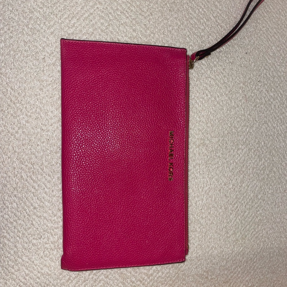 Hot Pink Michael Kors Jet Set Wristlet Wallet